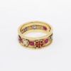 Picture of Vintage 14k Gold, Ruby, Sapphire & Diamond Enameled 32nd Degree Order of Scottish Rites Freemason Ring