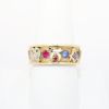 Picture of Vintage 14k Gold, Ruby, Sapphire & Diamond Enameled 32nd Degree Order of Scottish Rites Freemason Ring