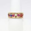 Picture of Vintage 14k Gold, Ruby, Sapphire & Diamond Enameled 32nd Degree Order of Scottish Rites Freemason Ring