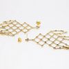 Picture of Ornate 14k Yellow Gold & Diamond Latticework Chandelier Earrings
