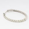Picture of 14k White Gold & Diamond Oval Hoop Earrings