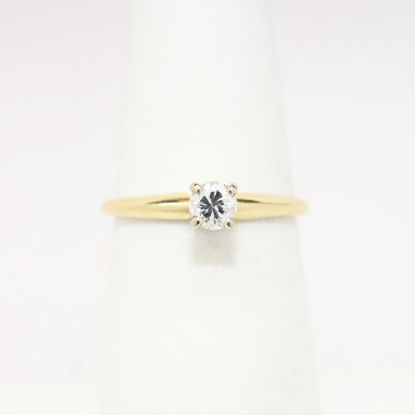 Picture of Vintage 14k Yellow Gold & .20ct Diamond Solitaire Engagement Ring