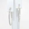 Picture of Large 14k White Gold & 2.00ct Diamond Round Hoop Earrings