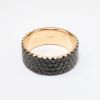 Picture of 14k Rose Gold & Pavé Set Black Diamond Band Ring