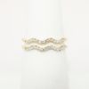 Picture of 14k Yellow Gold & Diamond Double Waves Ring