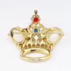 Picture of 1940's Alfred Philippe Trifari Sterling Silver & Rhinestone Jelly Belly Crown Brooch