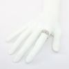 Picture of 14k White Gold Textured Levels Ring with Three Diamond Accents