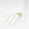 Picture of 14k Yellow Gold & Yellow Trillion Cut Diamond Ring with Clear Baguette Cut Diamond Accents