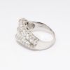 Picture of 18k White Gold & 2.50ct Pavé Set Diamond Leaf Inspired Ring