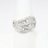 Picture of 18k White Gold & 2.50ct Pavé Set Diamond Leaf Inspired Ring