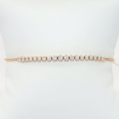 Picture of 10k Rose Gold & Diamond Bolo Bracelet