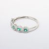 Picture of 14k White Gold, Emerald and Diamond Ring