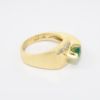 Picture of Modernist 14k Yellow Gold, Emerald and Diamond Ring