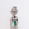 Picture of 14k White Gold, Emerald and Diamond Fancy Link Bracelet