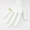 Picture of 18k Yellow Gold Woven Rope Ring with Emerald and Diamond Accents
