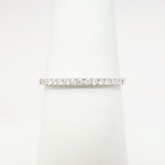 Picture of Delicate 14k White Gold & Diamond Wedding Band
