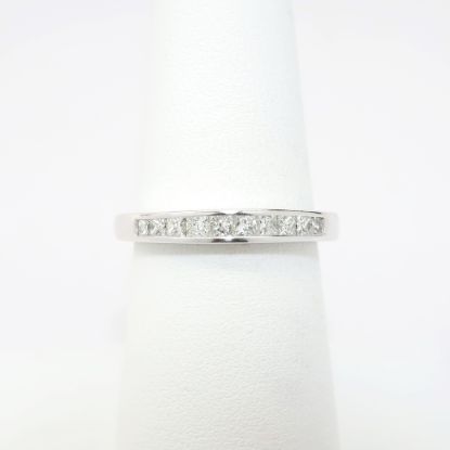 Picture of 14k White Gold & Channel Set Diamond Wedding Band