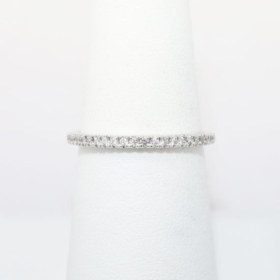 Picture of Classic 14k White Gold & Diamond Wedding Band