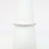 Picture of Lightly Curved 18k White Gold & Diamond Wedding Band
