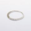 Picture of Lightly Curved 18k White Gold & Diamond Wedding Band