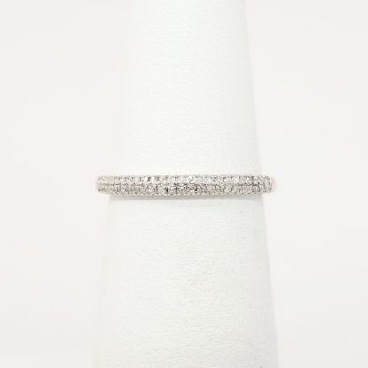 Picture of 14k White Gold & Pavé Set Diamond Wedding Band