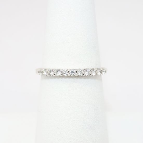Picture of Classic 14k White Gold & Diamond Wedding Band