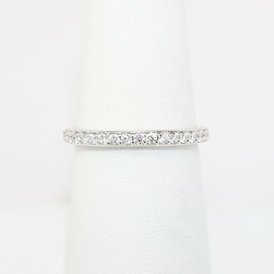 Picture of Delicate 14k White Gold & Diamond Wedding Band