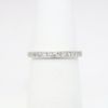 Picture of 14k White Gold & Diamond Eternity Wedding Band with Milgrain Edges