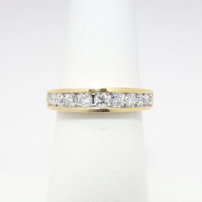 Picture of 14k Yellow Gold & Channel Set Diamond Wedding Band