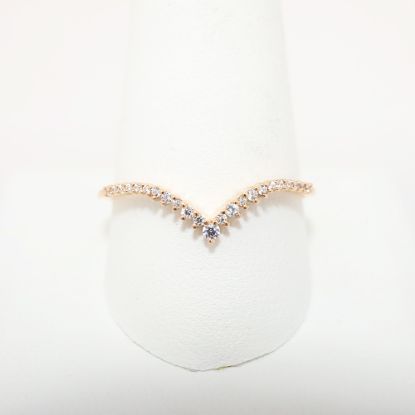 Picture of 14k Rose Gold & Diamond Chevron Ring