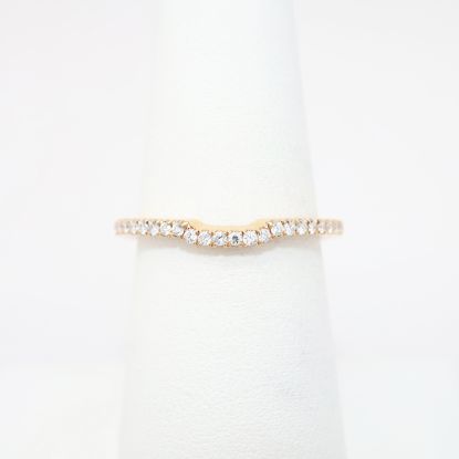 Picture of 14k Yellow Gold & Diamond Contoured Wedding Band