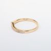 Picture of 14k Rose Gold & Diamond Chevron Contoured Wedding Band gold