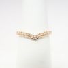Picture of 14k Rose Gold & Diamond Chevron Contoured Wedding Band gold
