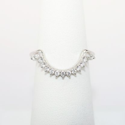 Picture of 14k White Gold & Diamond Contoured Ring Enhancer
