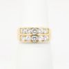 Picture of 18k Yellow Gold Double Row Diamond Ring