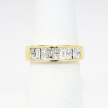 Picture of 18k Yellow Gold, Square & Baguette Cut Diamond Ring