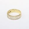 Picture of 14k Yellow Gold & Channel Set Square Cut Diamond Ring with Round Single Cut Diamond Edges