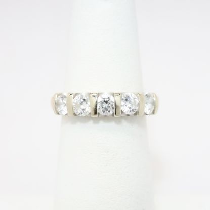 Picture of 14k Two-Tone Gold Five Diamond Anniversary Band