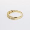 Picture of 14k Yellow Gold, Baguette & Round Brilliant Cut Diamond Wedding Band