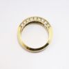 Picture of 18k Yellow Gold & Square Cut Diamond Wedding Band with Side Set Round Diamond Accents
