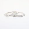 Picture of Pair of 14k White Gold & Diamond Stackable Wedding Bands