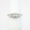 Picture of 14k White Gold & Triple Square Brilliant Cut Diamond Ring
