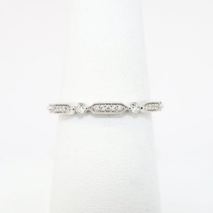 Picture of Vintage Inspired 14k White Gold & Diamond Wedding Band