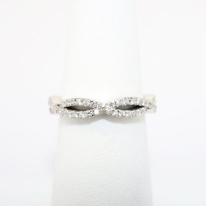 Picture of 14k White Gold & Diamond Twisted Wedding Band