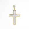 Picture of 10k Yellow Gold & Pavé Set Diamond Cross Pendant