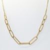 Picture of 14k Two-Tone Gold Graduated Paperclip Chain Necklace
