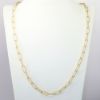 Picture of 14k Ribbed Textured Yellow Gold Paperclip Chain Necklace