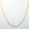 Picture of 14k Ribbed Textured Yellow Gold Paperclip Chain Necklace