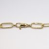Picture of 14k Ribbed Textured Yellow Gold Paperclip Chain Necklace