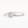 Picture of Vera Wang 14k White Gold & Diamond Solitaire with Halo Bridal Ring Set